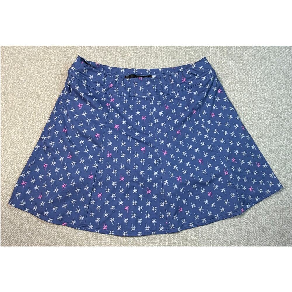 RLX Ralph Lauren Women S Blue Floral Performance Golf Tennis Athletic Skort